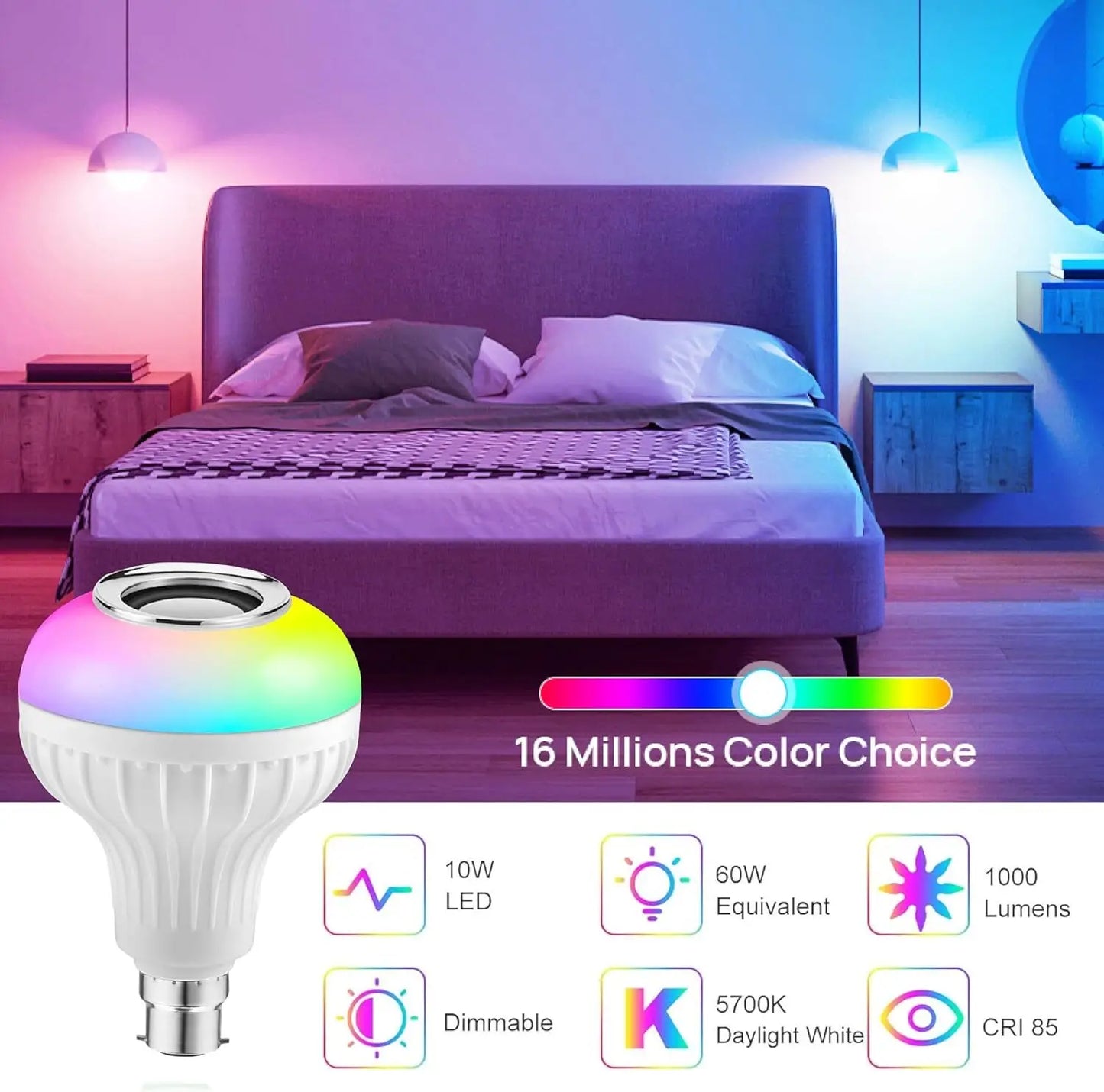 🎶💡LED Music Bulb With Remote🎶💡 (PREMIUM QUALITY)