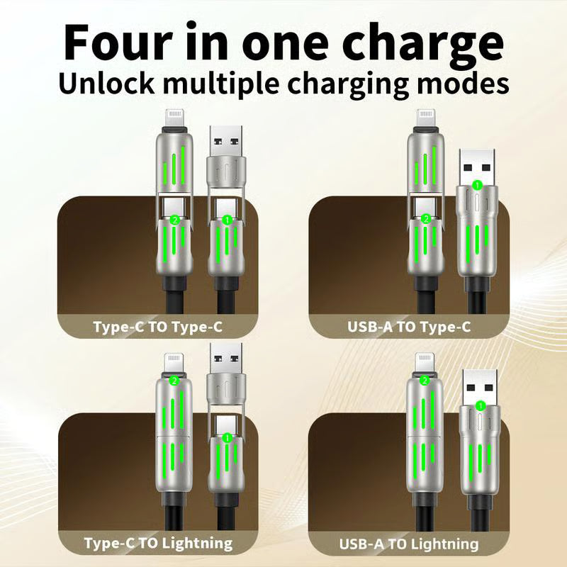 🔋4-in-1 Multi USB Charging Cable⚡(240W)