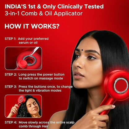 Scalp Massage Brush with Oil Applicator 💆‍♀️🧴✨