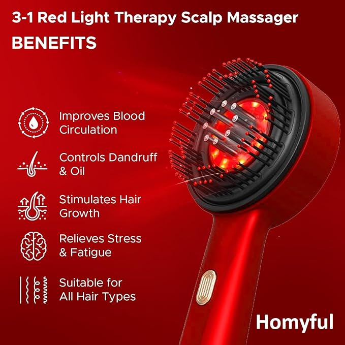 Scalp Massage Brush with Oil Applicator 💆‍♀️🧴✨