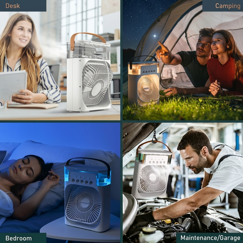 3-in-1 Cold Air Mist Cooler Fan💨🧊