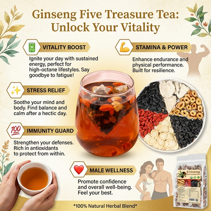 Ginseng Five Treasure Tea 🌿