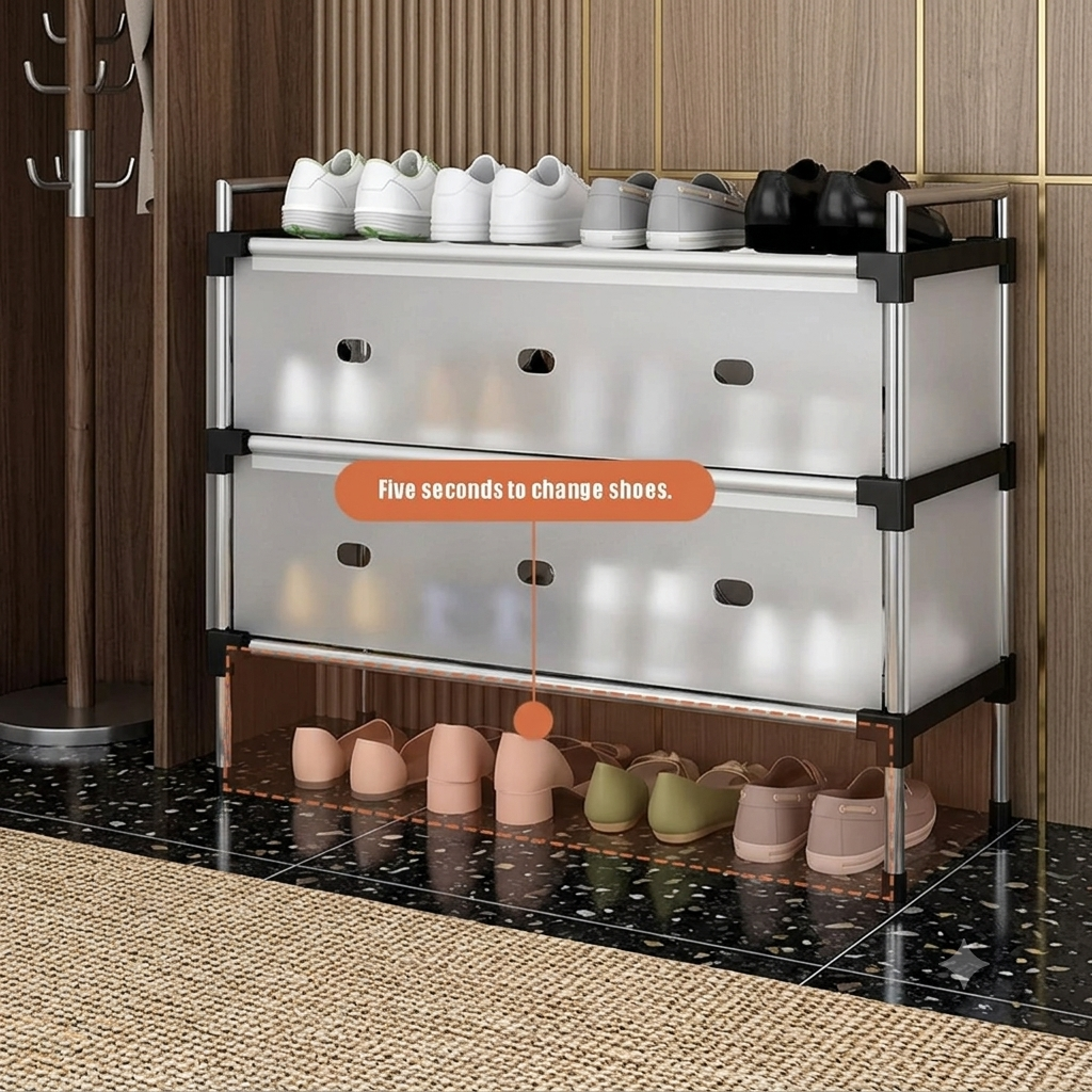 Ultra-Slim Multi-Tier Shoe Storage Rack & Organizer🏠