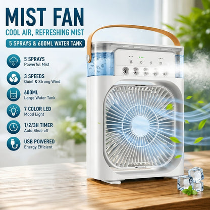 3-in-1 Cold Air Mist Cooler Fan💨🧊