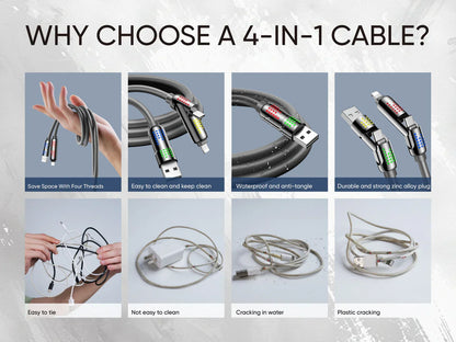 🔋4-in-1 Multi USB Charging Cable⚡(240W)