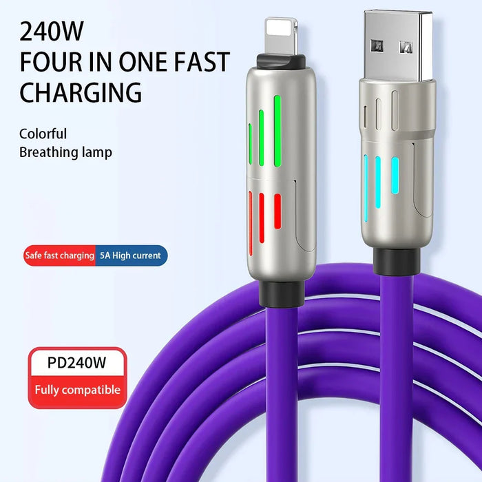 🔋4-in-1 Multi USB Charging Cable⚡(240W)