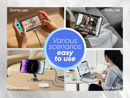 🔋4-in-1 Multi USB Charging Cable⚡(240W)