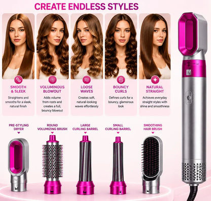 GlamAir 5-in-1 Hair Brush Styler / جلام إير ٥ في ١ لتصفيف الشعر