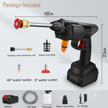 Pressure Washer For Car Wash Bike-Pets Care -Windows-Garden plants & Floor Wash Etc With Double Battery 🔥