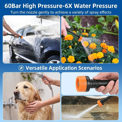 Pressure Washer For Car Wash Bike-Pets Care -Windows-Garden plants & Floor Wash Etc With Double Battery 🔥