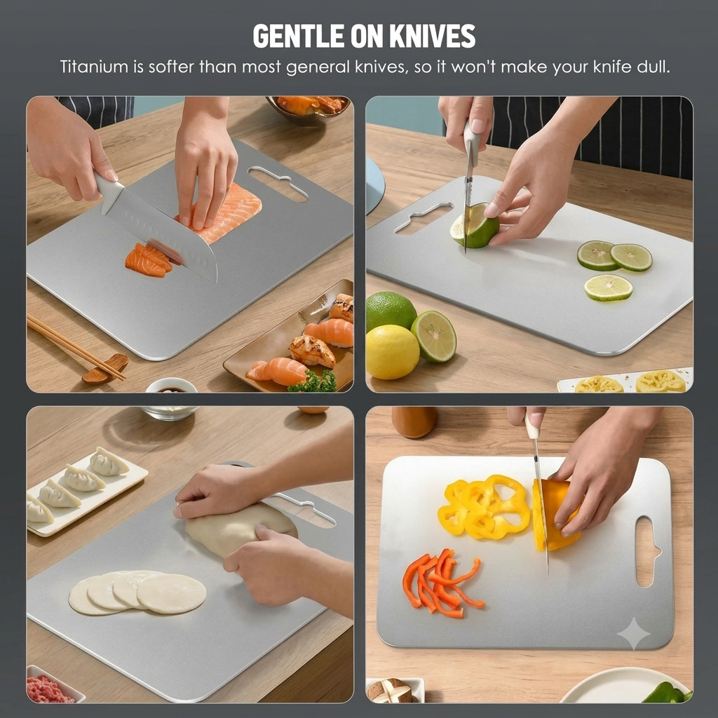 100% Pure Titanium Chopping Board